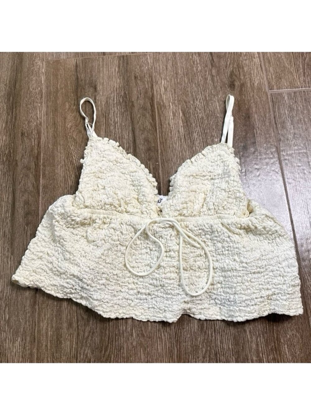 Princess Polly Kellan Crinkle Babydoll Crop Cami Size 4